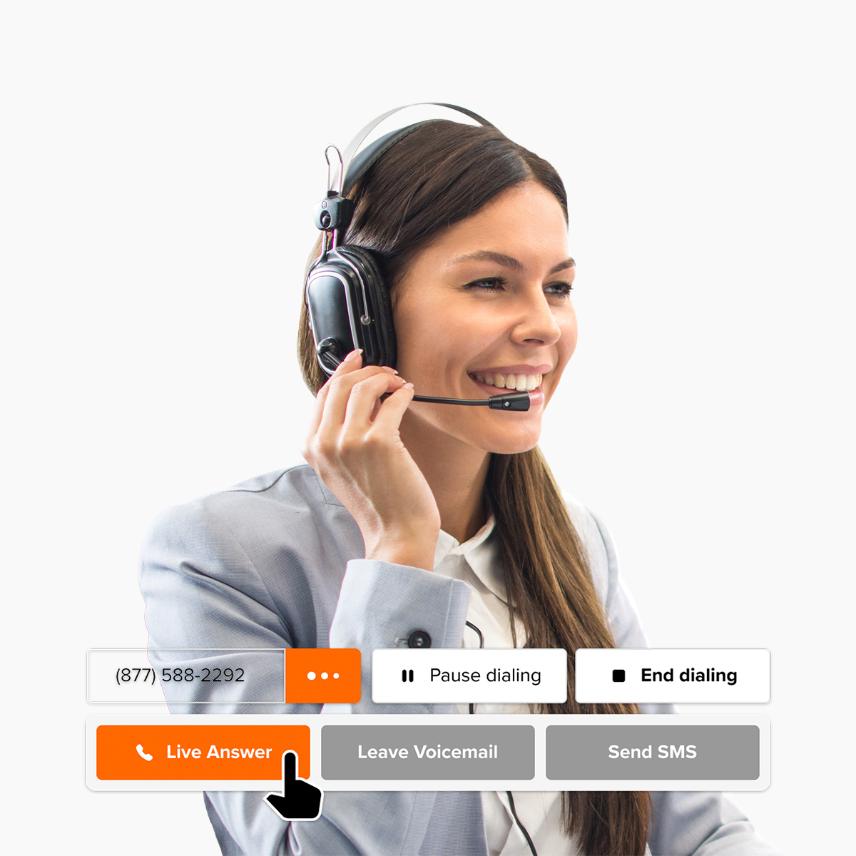 Agent dialing with PhoneBurner