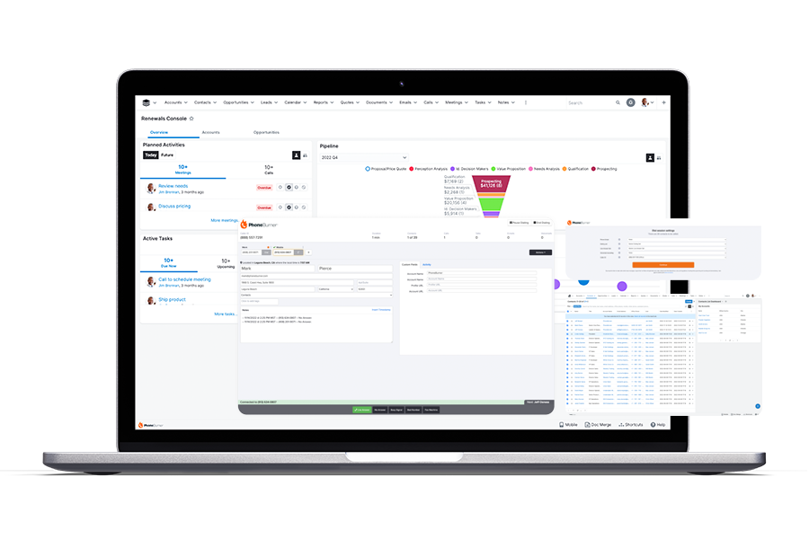 SugarCRM platform with PhoneBurner's dialer integration